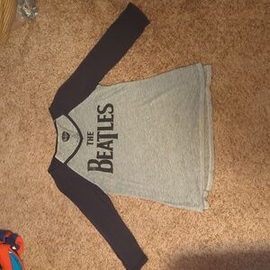 The Beatles Women's s Long Sleeve Shirt - Gray and Black